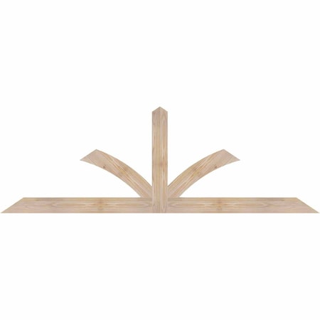 Ekena Millwork Richland Smooth Timber Gable Bracket, Douglas Fir, 72"W x 24"H x 1 1/2"D x 3 1/2"F, 8/12 Pitch GBW072X24X0204RIC00SDF